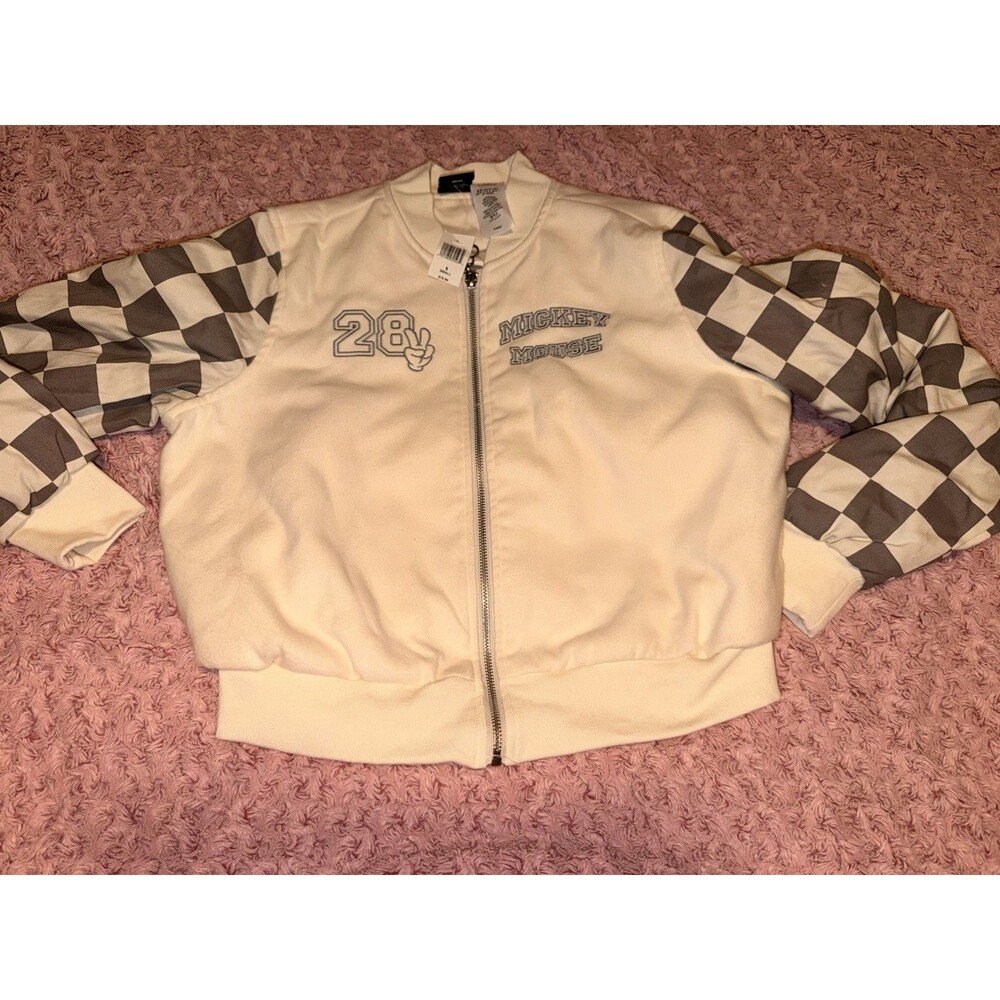 Disney Parks Her Universe Mickey Mouse Women’s Cropped Bomber Jacket NWT small